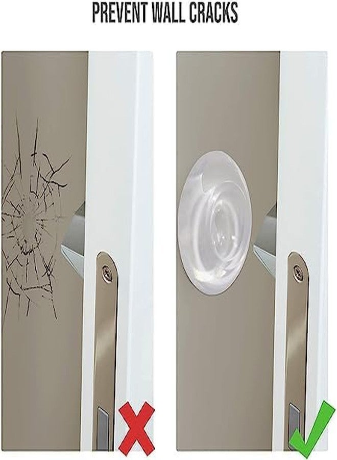 Wandering NAVA PAVA Door Knob Wall Protector Door Bumper Wall Protector,Self Adhesive Clear Door Stopper Knob Pads,Soft Reusable Rubber Wall Protectors Shield 6Pcs(Transparent Door Bumper) - Image 4